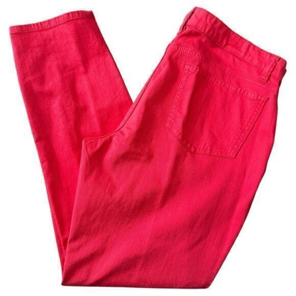 Eileen Fisher Women’s Size 10 Watermelon Red Cotton Blend Skinny Jeans